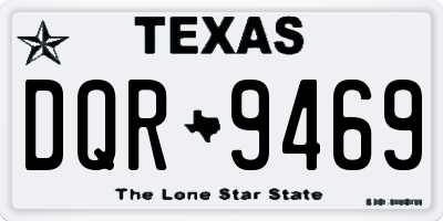 TX license plate DQR9469