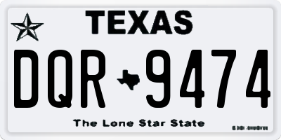 TX license plate DQR9474