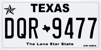 TX license plate DQR9477