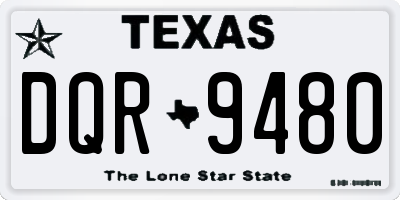 TX license plate DQR9480