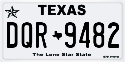TX license plate DQR9482