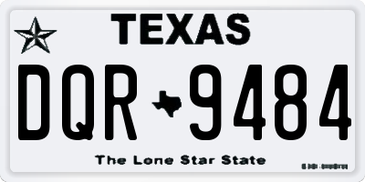 TX license plate DQR9484