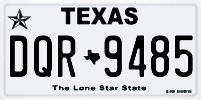 TX license plate DQR9485