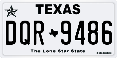 TX license plate DQR9486