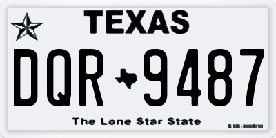 TX license plate DQR9487