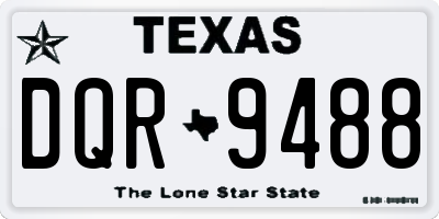 TX license plate DQR9488