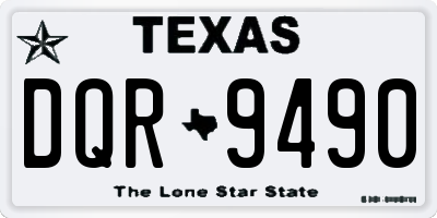 TX license plate DQR9490