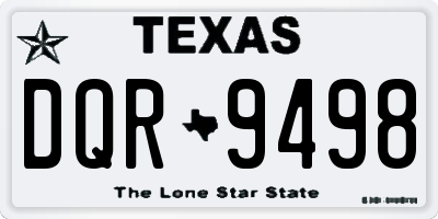 TX license plate DQR9498