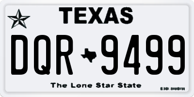 TX license plate DQR9499