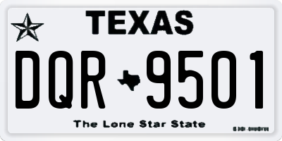 TX license plate DQR9501