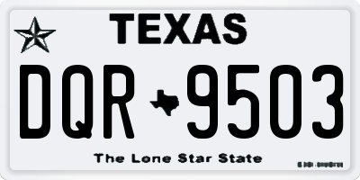 TX license plate DQR9503