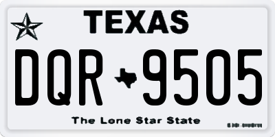 TX license plate DQR9505