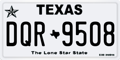 TX license plate DQR9508