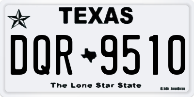 TX license plate DQR9510