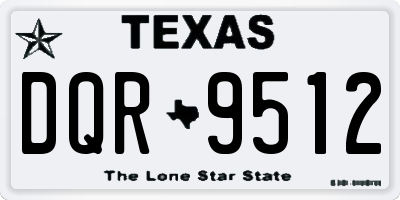 TX license plate DQR9512