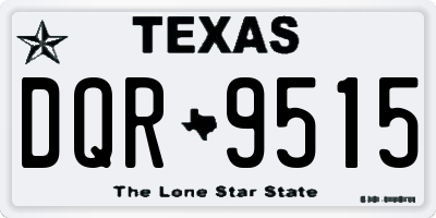 TX license plate DQR9515