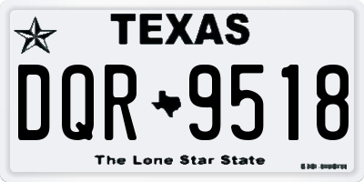 TX license plate DQR9518