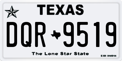 TX license plate DQR9519