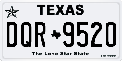 TX license plate DQR9520