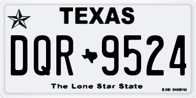 TX license plate DQR9524