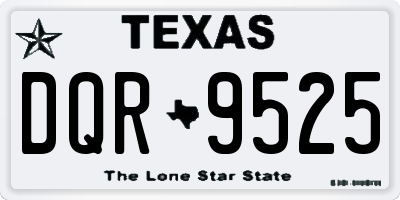 TX license plate DQR9525