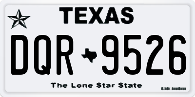 TX license plate DQR9526