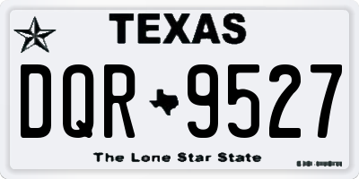 TX license plate DQR9527