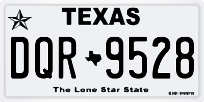 TX license plate DQR9528