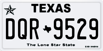 TX license plate DQR9529