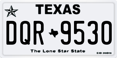 TX license plate DQR9530