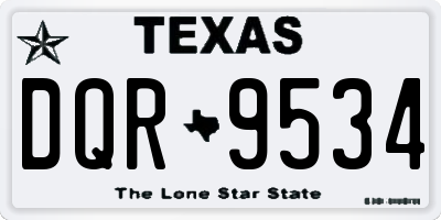 TX license plate DQR9534