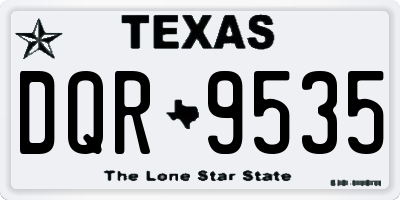TX license plate DQR9535