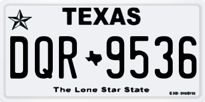TX license plate DQR9536