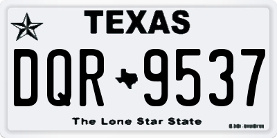 TX license plate DQR9537
