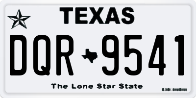 TX license plate DQR9541
