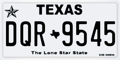 TX license plate DQR9545