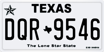 TX license plate DQR9546