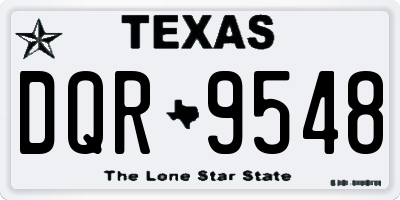 TX license plate DQR9548