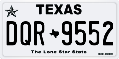 TX license plate DQR9552