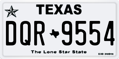 TX license plate DQR9554