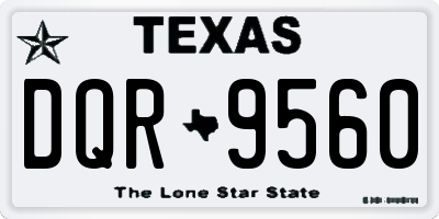 TX license plate DQR9560