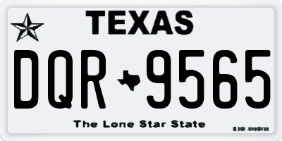 TX license plate DQR9565