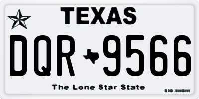 TX license plate DQR9566
