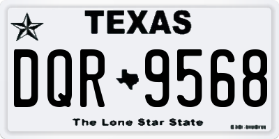 TX license plate DQR9568
