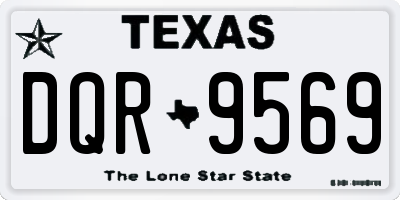 TX license plate DQR9569