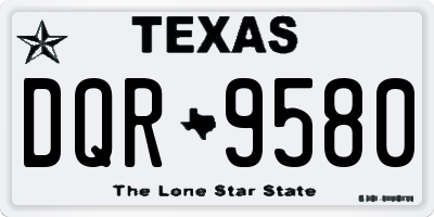 TX license plate DQR9580