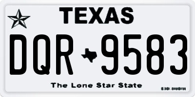 TX license plate DQR9583