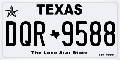 TX license plate DQR9588