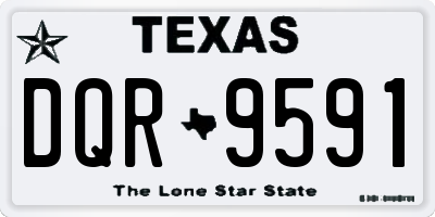 TX license plate DQR9591