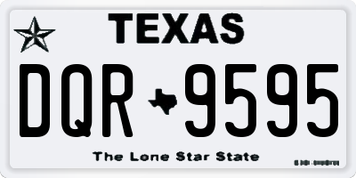 TX license plate DQR9595